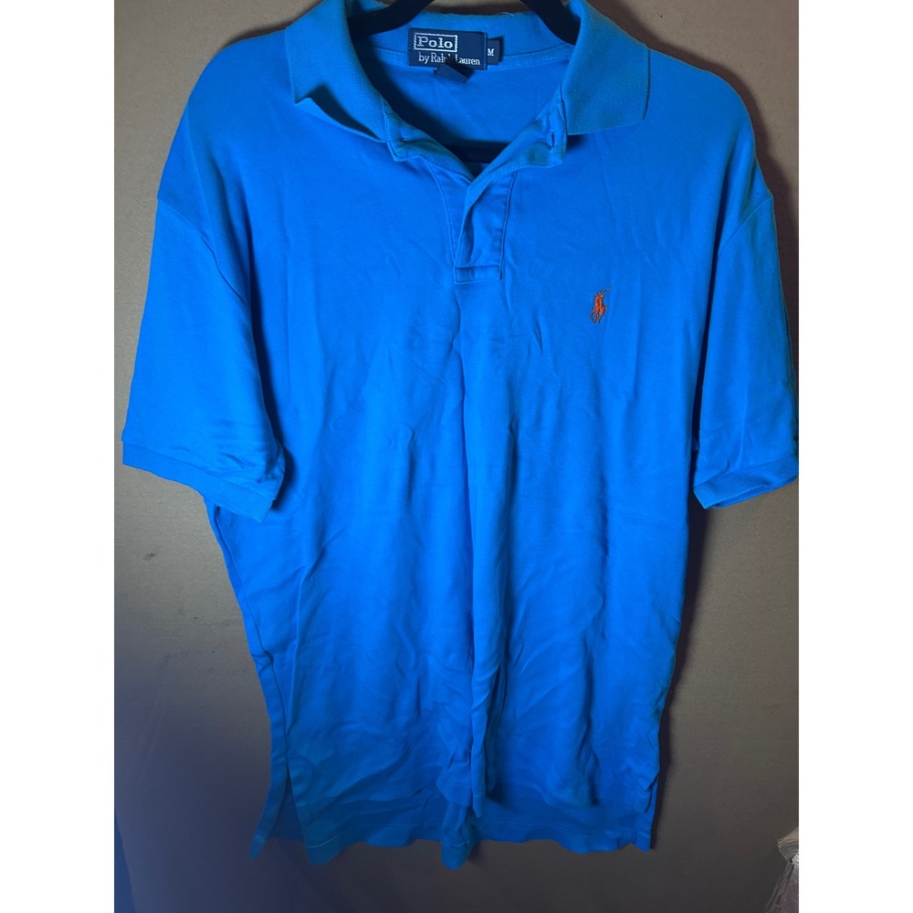Polo Ralph Lauren Polo Shirt Mens M Blue Excellent Short Sleeve Classic Fit